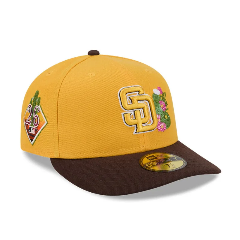 New Era San Diego Padres fitted hat Gold, Brown colorway - New Era Padres 2026 Spring Training Fitted Brings Desert Vibes