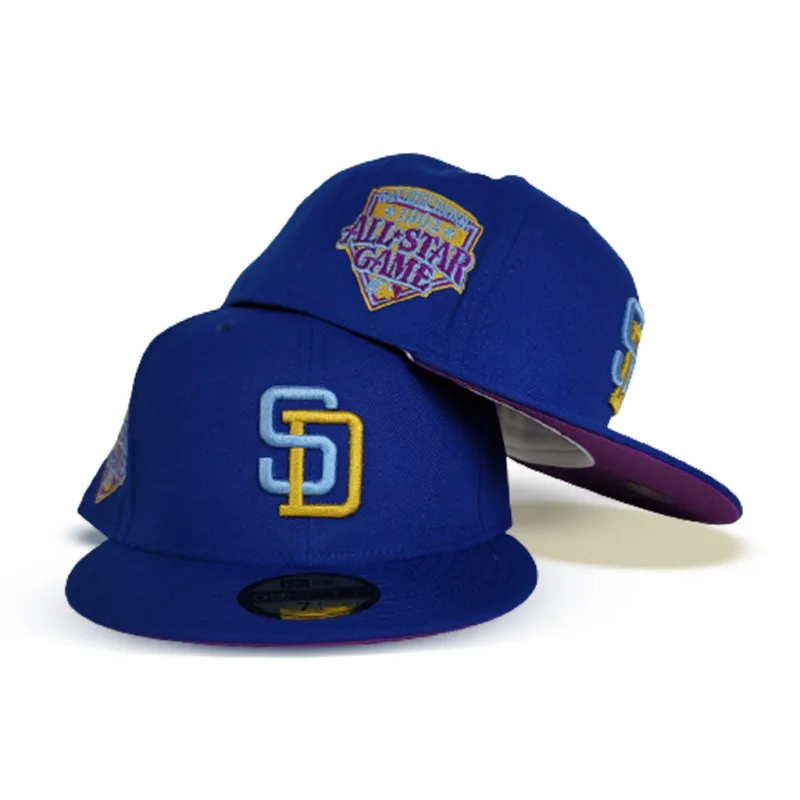 New Era San Diego Padres fitted hat blue, purple, royal colorway - 1992 All-Star Game Fitted: New Era’s Royal Blue Padres Tribute Honors San Diego’s Midsummer Classic