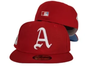 New Era Oakland Athletics fitted hat red, blue colorway - 1930 World Series Fitted: New Era Honors Connie Mack’s Final Championship