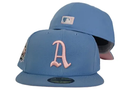 New Era Oakland Athletics fitted hat blue, pink colorway - 1913 World Series Fitted: New Era Honors Athletics’ Historic Third Championship