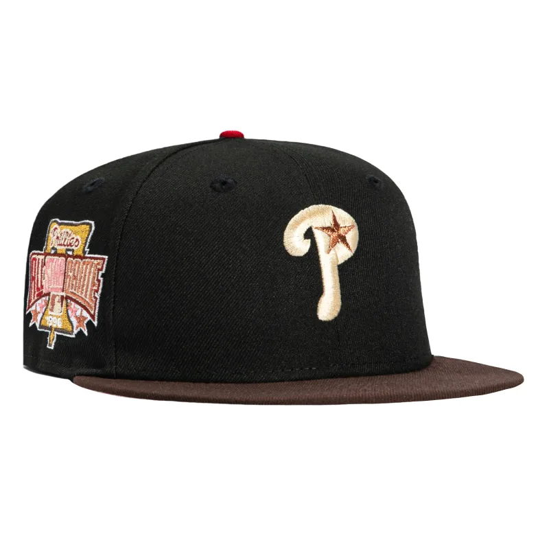 New Era Philadelphia Phillies fitted hat Black, Brown colorway - 1996 All-Star Fitted: New Era’s Valentine’s Day Phillies Drop Celebrates Philadelphia’s Midsummer Classic