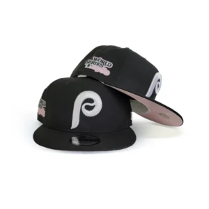 New Era Philadelphia Phillies fitted hat black, pink colorway - 1980 World Series Fitted: New Era Drops Phillies Championship Tribute with Pink Paisley Twist