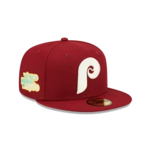 New Era Philadelphia Phillies fitted hat green, burgundy colorway - 1980 World Series Fitted: New Era Drops Burgundy Phillies Championship Tribute