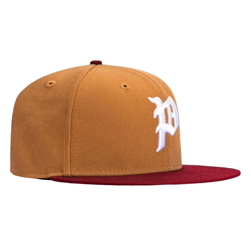 New Era Philadelphia Phillies fitted hat Khaki, Cardinal colorway - New Era Drops Vintage Phillies Fitted in Clean Khaki Colorway