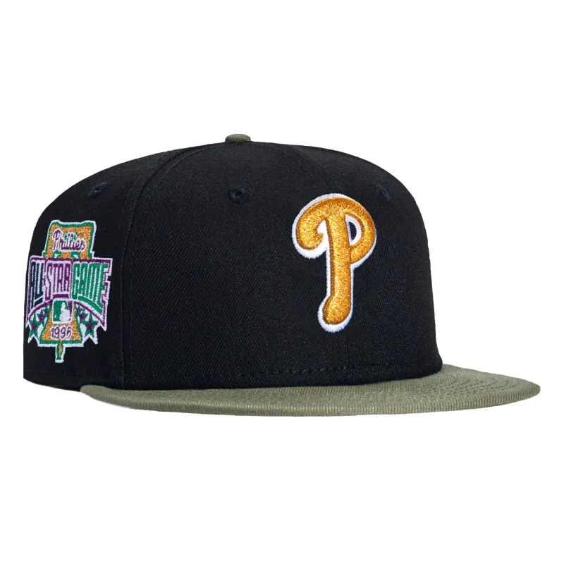 New Era Philadelphia Phillies fitted hat Navy, Olive colorway - 1996 All-Star Fitted: New Era Drops Phillies Commemorative in Navy and Olive