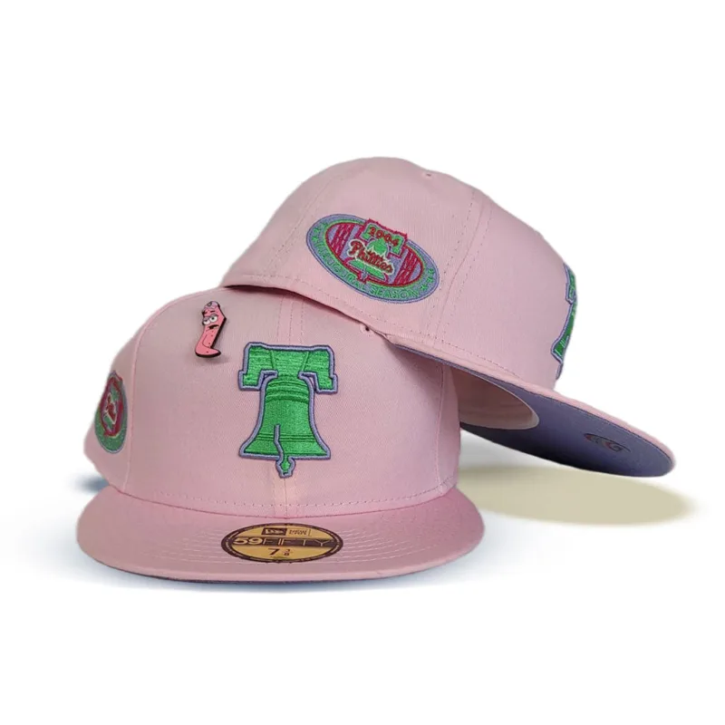 New Era Philadelphia Phillies fitted hat pink colorway - Citizens Bank Park Inaugural Season Fitted: New Era’s Pink Phillies 2004 Tribute