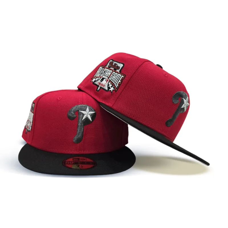 New Era Philadelphia Phillies fitted hat black, gray, red colorway - 1996 All-Star Game Fitted: New Era Drops Philadelphia Phillies Tribute in Bold Red Colorway