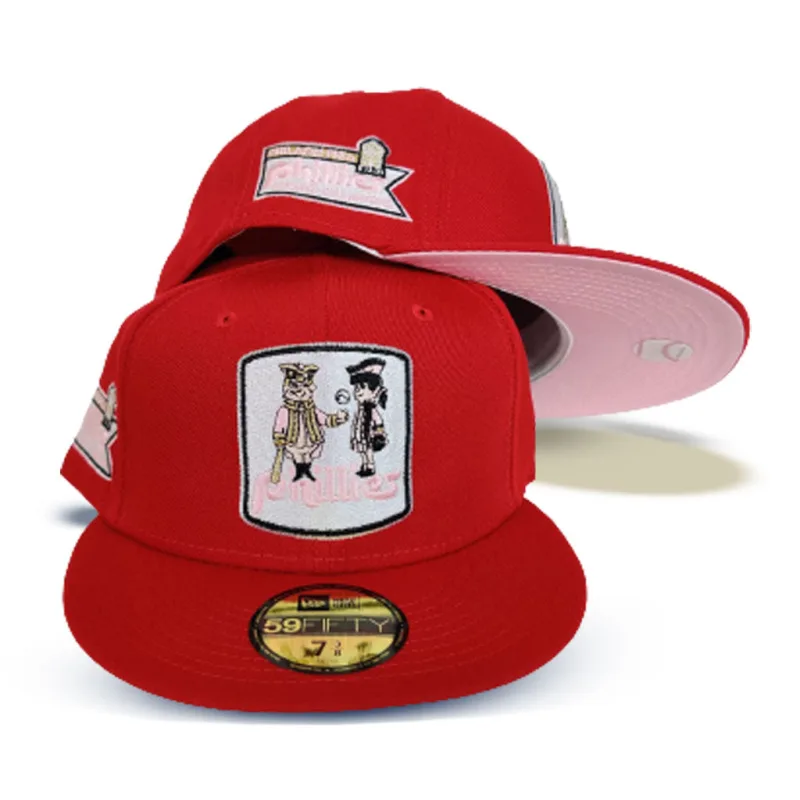 New Era Philadelphia Phillies fitted hat red, pink colorway - Phillies Fans Get Championship-Worthy Fitted with Pink Bottom Twist