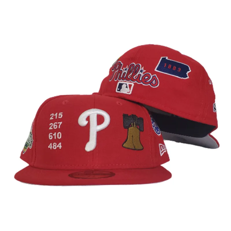 New Era Philadelphia Phillies fitted hat red colorway - New Era Phillies Red Souvenir Fitted Brings Classic Team Pride