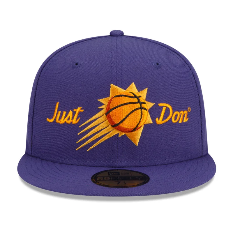 New Era Phoenix Suns fitted hat gray, purple colorway - New Era Drops Clean Phoenix Suns Fitted in Purple and Gray