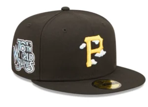 New Era Pittsburgh Pirates fitted hat black, blue colorway - Pirates Fitted Gets Icy Blue Treatment with 76th World Series Patch