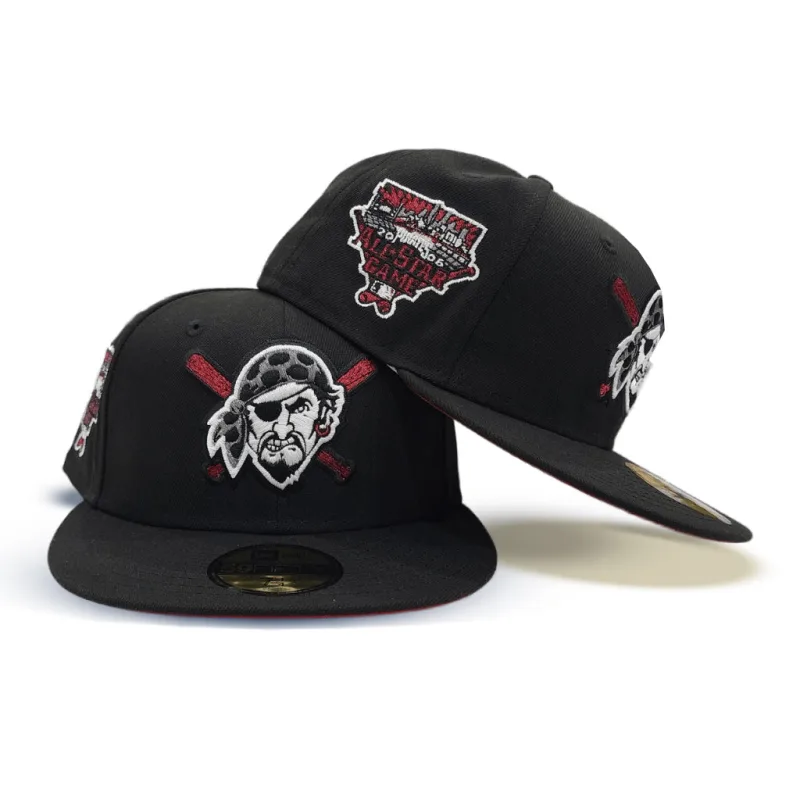 New Era Pittsburgh Pirates fitted hat black, red colorway - 2006 All-Star Game Fitted: New Era Drops Pittsburgh Pirates Side Patch Tribute