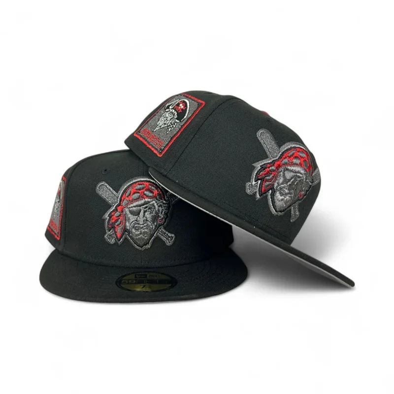 New Era Pittsburgh Pirates fitted hat black, gray, red colorway - Pirates Fans Get a Clean New Fitted with Side Patch Details