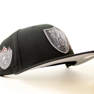 New Era Las Vegas Raiders fitted hat Black Gray Under Brim colorway - Raiders Fitted with Gray Under Brim Hits Different
