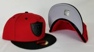 New Era Las Vegas Raiders fitted hat black, red colorway - New Era Drops Sleek Raiders Fitted with Black Metal Logo Treatment