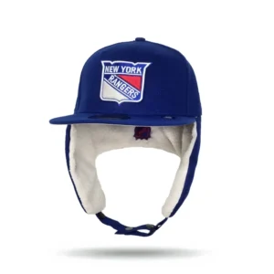 New Era New York Rangers fitted hat gray, blue, royal colorway - Rangers Fans Get a Clean Gray and Royal Blue Fitted with Dog Ear Flaps