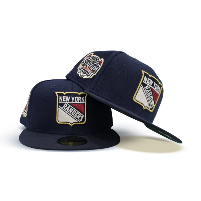 New Era New York Rangers fitted hat navy, blue, green colorway - Rangers Drop Glow-in-the-Dark Fitted with 2014 Stadium Series Patch
