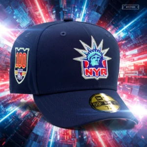 New Era New York Rangers fitted hat - Century of Rangers Hockey: New Era’s 100th Anniversary NYC Night Lights Fitted Celebrates Blueshirts Legacy