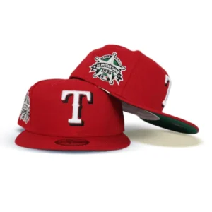 New Era New York Rangers fitted hat red, green colorway - 1995 All-Star Game Fitted: New Era Drops Red Rangers Green Bottom Classic