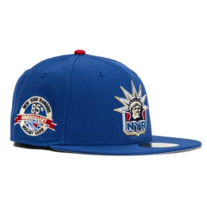 New Era New York Rangers fitted hat Royal colorway - 85 Years Strong Fitted: New Era Honors Rangers Legacy with Anniversary Patch