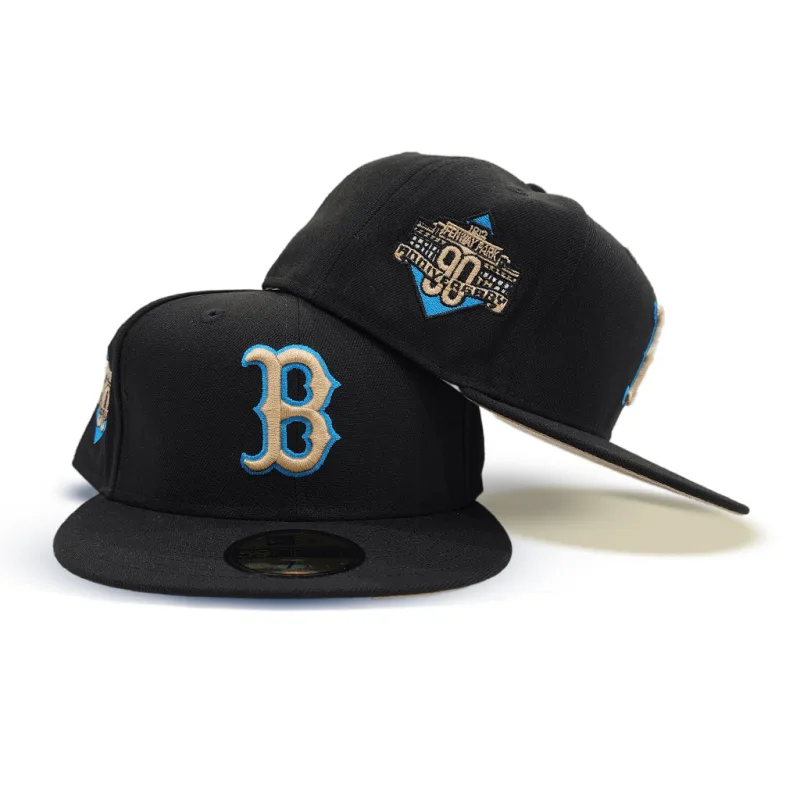 New Era Boston Red Sox fitted hat black, red, camel colorway - Fenway Park 90th Anniversary Fitted: New Era Honors Baseball’s Most Beloved Ballpark