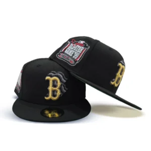 New Era Boston Red Sox fitted hat black, gray, red, green colorway - 1999 All-Star Game Fitted: New Era Drops Black Red Sox Fenway Park Tribute