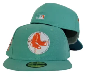 New Era Boston Red Sox fitted hat red, green colorway - Impossible Dream Fitted: New Era’s Mint Green Red Sox 1967 World Series Tribute