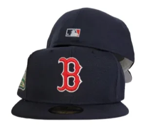 New Era Boston Red Sox fitted hat navy, red, blue colorway - 1999 All-Star Game Fitted: New Era Drops Navy Red Sox Fenway Park Tribute