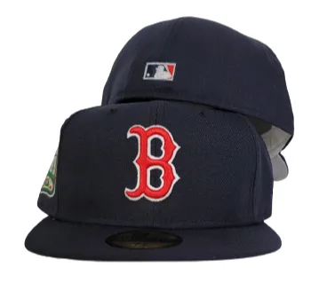 New Era Boston Red Sox fitted hat navy, red, blue colorway - 1999 All-Star Game Fitted: New Era Drops Navy Red Sox Fenway Park Tribute