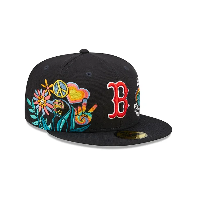 New Era Boston Red Sox fitted hat navy, red, blue colorway - New Era Drops Clean Red Sox Fitted Celebrating 9X World Series Championships