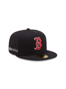 New Era Boston Red Sox fitted hat navy, red, blue, green colorway - Alpha Industries Teams Up with New Era for Clean Red Sox Fitted