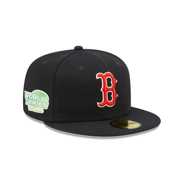 New Era Boston Red Sox fitted hat navy, red, blue, yellow colorway - Breaking the Curse Fitted: New Era’s Navy Red Sox 2004 World Series Championship Hat