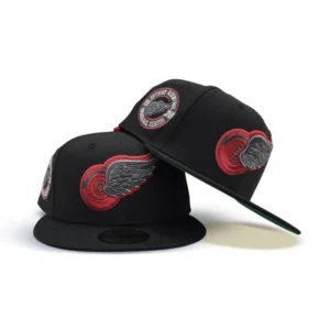 New Era Detroit Red Wings fitted hat black, red, green colorway - 1926 Inaugural Season Fitted: New Era Honors Detroit Red Wings Historic First Year
