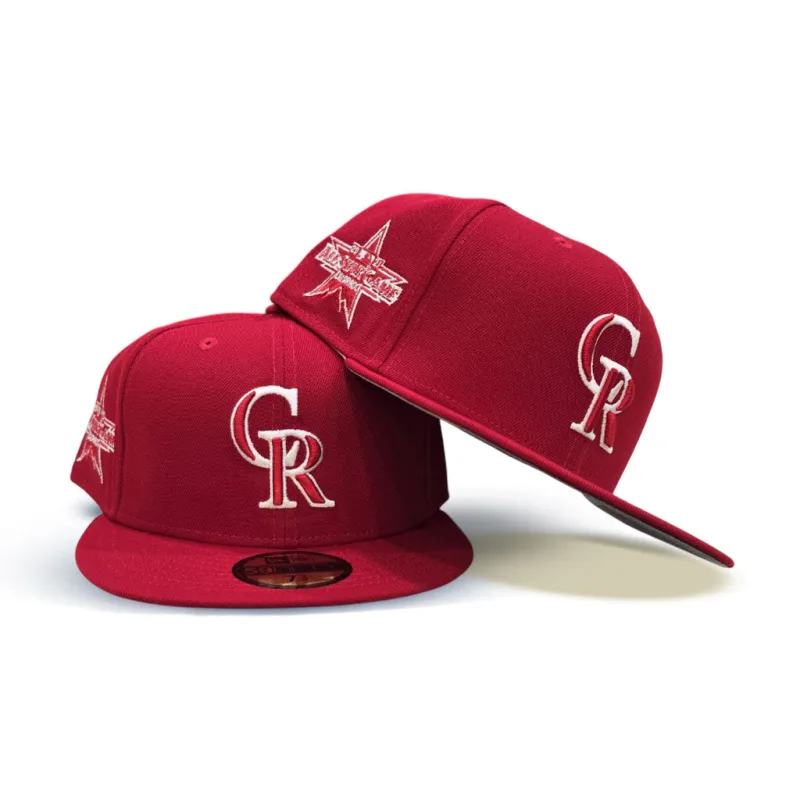 New Era Colorado Rockies fitted hat black, gray, red, purple colorway - 2021 All-Star Fitted: New Era Drops Colorado Rockies Commemorative 59FIFTY
