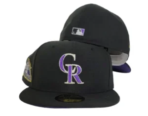 New Era Colorado Rockies fitted hat black, purple colorway - All-Star History Fitted: New Era Drops Black Rockies 1998 Midsummer Classic Tribute