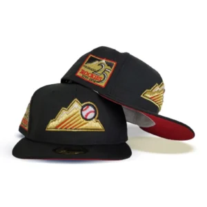 New Era Colorado Rockies fitted hat black, red colorway - 25th Anniversary Fitted: New Era Celebrates Colorado Rockies Silver Anniversary