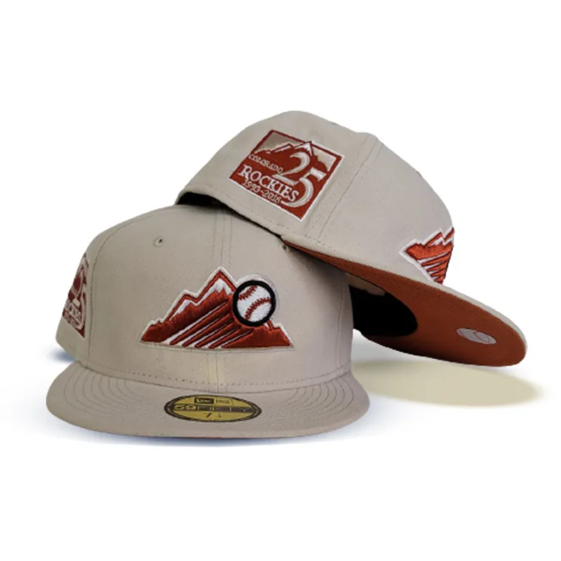New Era Colorado Rockies fitted hat cream colorway - 25th Anniversary Fitted: New Era Celebrates Colorado Rockies Silver Milestone