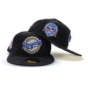New Era Kansas City Royals fitted hat black, blue, royal colorway - Royals 40th Anniversary Fitted: New Era Celebrates Kansas City’s Four Decades of Baseball
