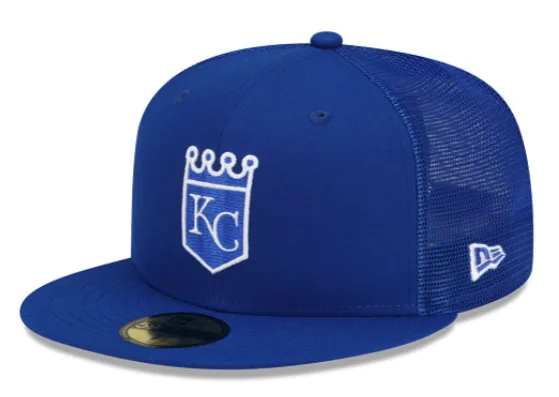 New Era Kansas City Royals fitted hat gray, blue, royal colorway - Kansas City Royals Fitted Gets Clean Gray Bottom Treatment