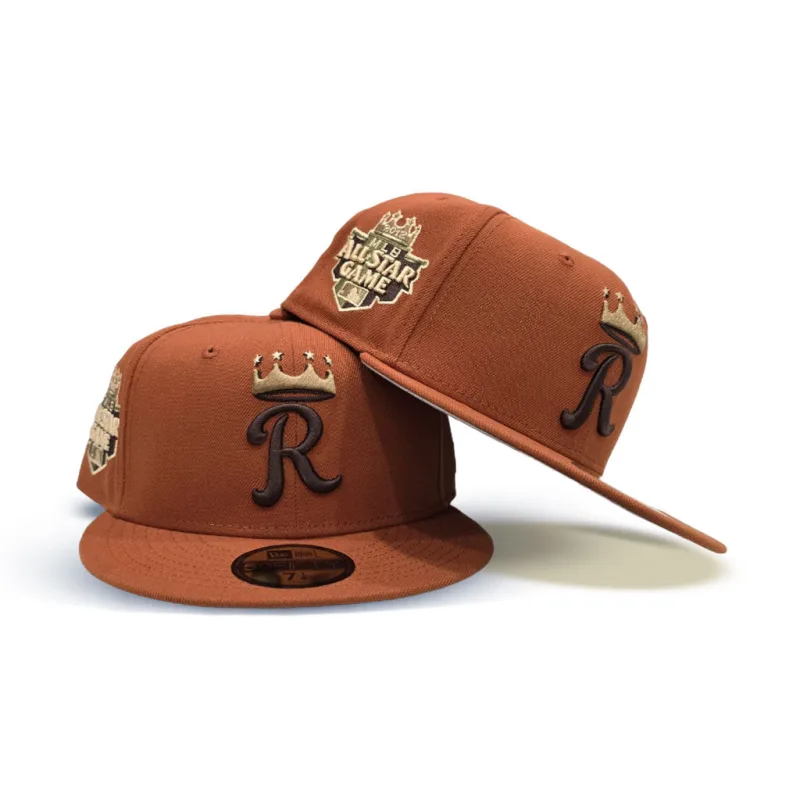 New Era Kansas City Royals fitted hat gray, orange, royal colorway - 2012 All-Star Game Fitted: New Era Drops Rust Royals Commemorative with Gray Bottom
