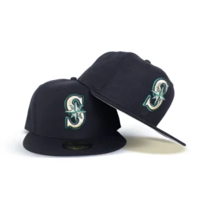 New Era Seattle Mariners fitted hat navy, gray, blue colorway - Seattle Mariners Fitted Gets Clean Navy and Gray Treatment