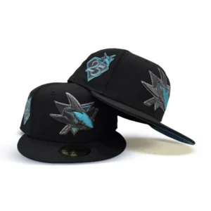 New Era San Jose Sharks fitted hat black, teal colorway - 25th Anniversary Sharks Fitted: New Era Celebrates San Jose’s Silver Milestone
