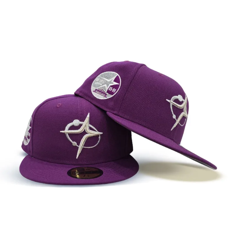 New Era Dallas Cowboys fitted hat gray, purple colorway - Space Cowboys Drop Fire Grape Purple Fitted with 35th Anniversary Side Patch