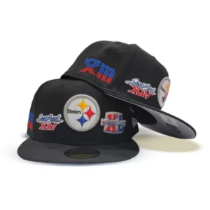 New Era Pittsburgh Steelers fitted hat black colorway - Six-Time Champions Fitted: New Era Drops Black Steelers Super Bowl Legacy Hat