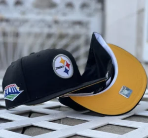 New Era Pittsburgh Steelers fitted hat black, yellow colorway - Super Bowl XLIII Fitted: New Era Drops Steelers Championship Tribute in Black and Yellow