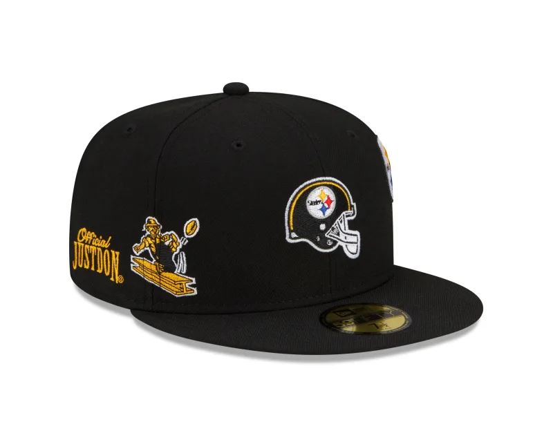 New Era Pittsburgh Steelers fitted hat black, gray colorway - New Era x Just Don Steelers Fitted Brings Clean Black and Gray Vibes