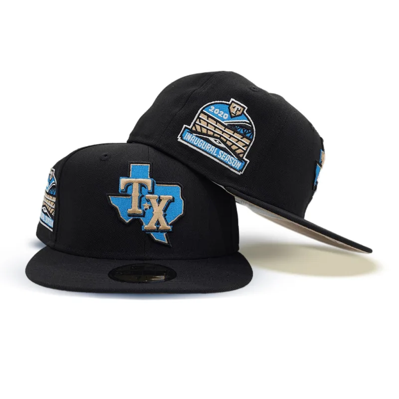 New Era New York Rangers fitted hat black, camel colorway - New Era Drops Clean Texas Rangers Fitted with 2020 Inaugural Side Patch