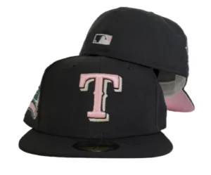 New Era New York Rangers fitted hat black, pink colorway - Final Season Fitted: New Era Drops Black Rangers Pink Bottom 59FIFTY Tribute