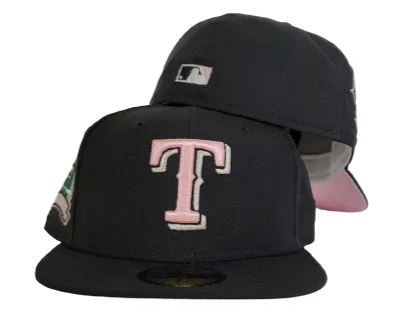 New Era New York Rangers fitted hat black, pink colorway - Final Season Fitted: New Era Drops Black Rangers Pink Bottom 59FIFTY Tribute