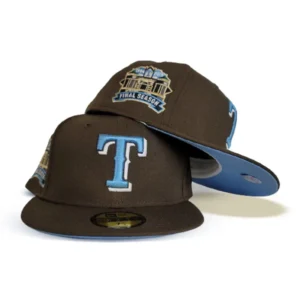 New Era New York Rangers fitted hat blue, brown colorway - Final Season Fitted: New Era Honors Rangers History with Icy Blue Bottom 59FIFTY